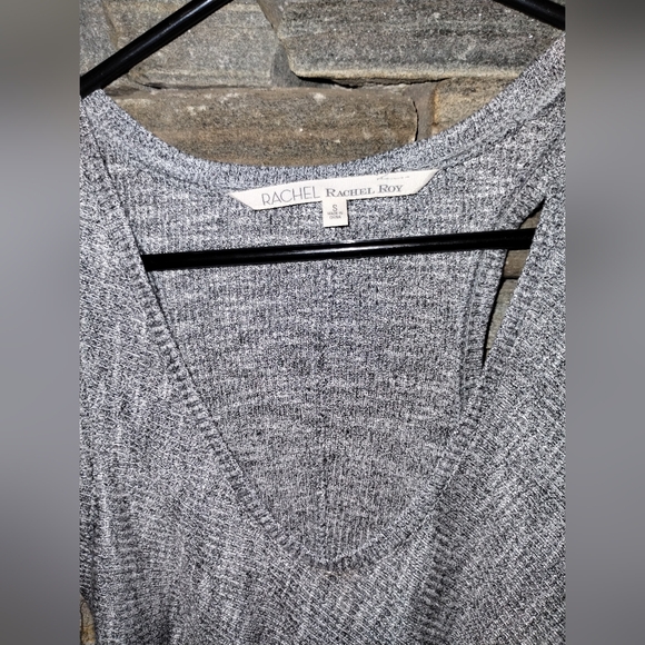 Rachel Rachel Roy NWT Gray gathered sleeveless tank dress, high low - Picture 3 of 9